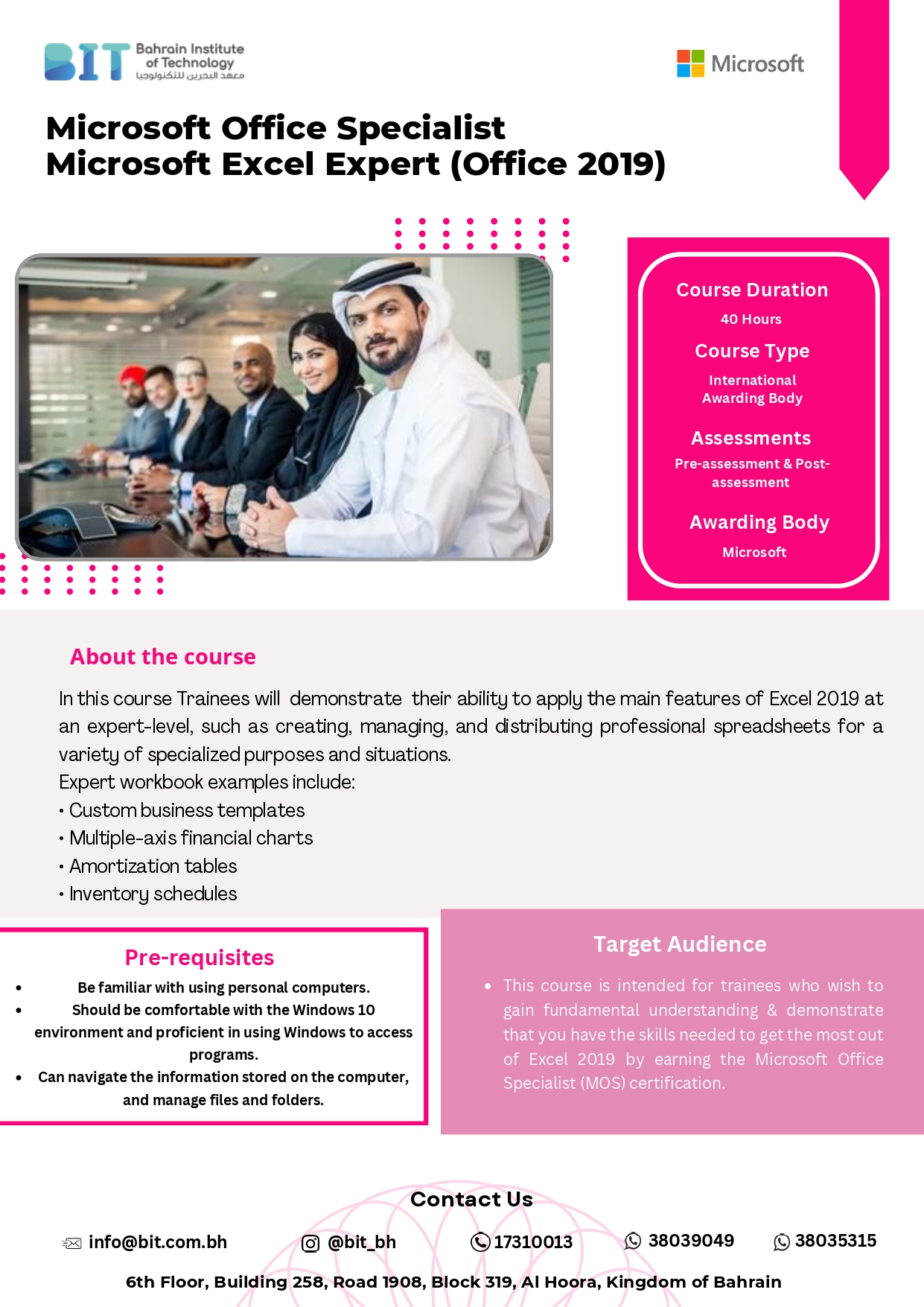 Microsoft Office Specialist Microsoft Excel Expert – BIT Bahrain ...